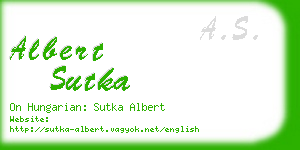 albert sutka business card